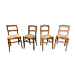 4 chaises bistrot 1930 alsace