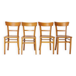 4 chaises bistrot frankfurter en bois de htre, annes 1960