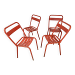 4 chaises bistrot mtal tolix