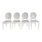 4 chaises cannels de style louis xvi