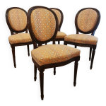 4 chaises à dossier médaillon style louis xvi 4 chaises à dossier médaillon style louis xvi