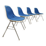 4 chaises dsx vintage en fibre de verre vitra eames herman miller