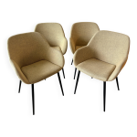 4 chaises fauteuils scandinaves