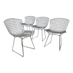 4 chaises harry bertoia pour knoll