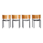 4 chaises lila hunter de philippe starck pour xo design