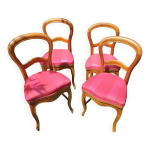 4 chaises louis philippe tapisses