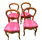 4 chaises louis philippe tapisses
