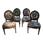 4 chaises mdaillon style louis xvl