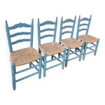 4 chaises paillées anciennes de style provençale 4 chaises paillées anciennes de style provençale