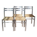 4 chaises paill�es de style moderniste