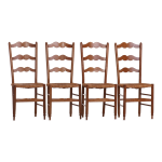 4 chaises paillées style rustique campagne de fabrication artisanale vers 1970 4 chaises paillées style rustique campagne de fabrication artisanale vers 1970