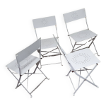 4 chaises pliantes en métal massif 80s 4 chaises pliantes en métal massif 80s