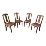 4 chaises de salle  manger art deco