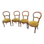 4 chaises style louis philippe en noyer