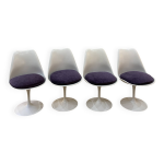 4 chaises tulipes d eero saarinen pour knoll