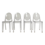 4 chaises victoria ghost de philippe starck pour kartell, aprs 2000