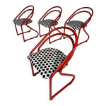 4 chaises vintage vers 1980