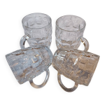 4 chopes / verres  bire vintage