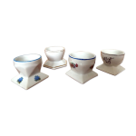 4 coquetiers en porcelaine