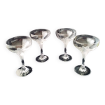 4 coupes  champagne cristal d'arques modle granville