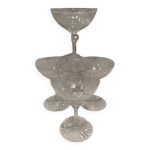 4 coupes  champagne en cristal baccarat modle nancy
