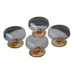 4 coupes  champagne verre cisel