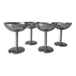 4 coupes  glaces en inox vintage