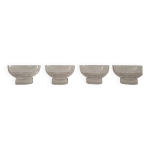4 coupelles en verre sculpt