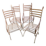 4 fauteuils en fer forg