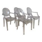4 fauteuils louis ghost par philippe starck dition kartell