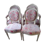 4 fauteuils mdaillon style louis xvi