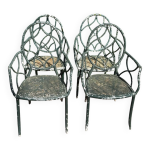 4 fauteuils provenaux fer forg 50 s