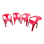 4 fauteuils stamp 3000, by henry massonnet