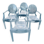 4 fauteuils starck louis ghost