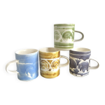 4 mugs anglaises céramique années 70 4 mugs anglaises céramique années 70
