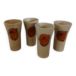 4 mugs en grs anciens
