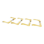 4 paires de poign�es de porte en laiton massif, circa 1960