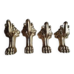 4 pattes de meuble en bronze massif
