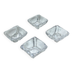 4 salires individuels salerons en cristal de daum france