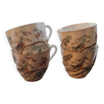 4 tasses anciennes fin xix , vers 1880 1900