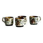 4 tasses  expresso en cramique