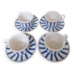 4 tasses et soucoupes en porcelaine anglaise
