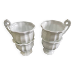 4 tasses  th en porcelaine blanche