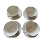 4 tasses  th porcelaine fine et soucoupes