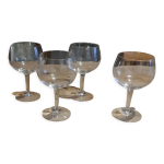 4 verres ballons en cristal
