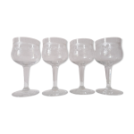 4 verres bohmes en cristal grav