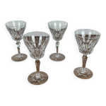 4 verres en cristal villeroy & boch, xxme s