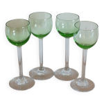 4 verres � liqueur anciens en ouraline