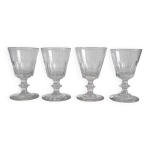 4 verres � vin en cristal ancien caton saint louis baccarat