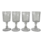 4 verres  vin de porto cristal taill baccarat modle proche chica